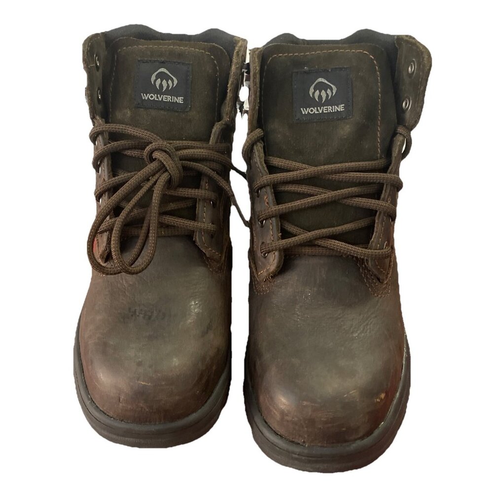 Carlsbad 6” Men Sz 6.5 Brown Leather Steel Toe EH, Waterproof Slip‎ Resistant